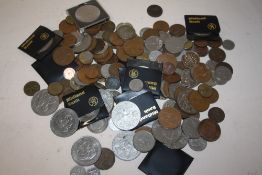 A BAG OF ASSORTED COINAGE