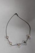 A STERLING SILVER NECKLACE - APPROX WEIGHT 11.3G