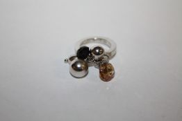 A STERLING SILVER DIJOUS DRESS RING - APPROX WEIGHT 11.7G