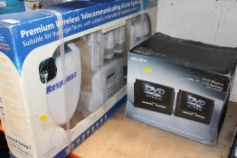 AN ALARM SYSTEM, LAMP, PORTABLE DVD PLAYERS ETC A/F