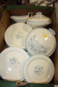 A TRAY OF SPODE ROYAL JASMINE ANEMONE PATTERN DINNERWARE