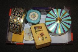 A TRAY OF TINS