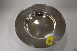 A HALLMARKED SILVER ARMADA DISH DIA - 12.8CM APPROX