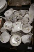 A COLLECTION OF HAND PAINTED CHINA TO INCLUDE SHELLEY
