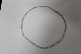 A STERLING SILVER ROPE TWIST CHAIN - APPROX WEIGHT 15.7G