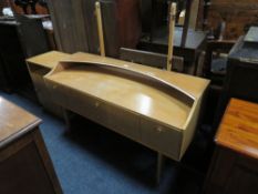 A UTILITY DRESSING TABLE - NO MIRROR - AND A BEDSIDE CABINET (2)