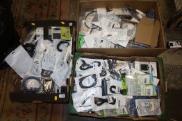 THREE BOXES OF PHONE CHARGER CABLES AND ACCESSORIES ETC.