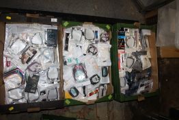 THREE TRAYS OF SMART WATCH STRAPS ETC.