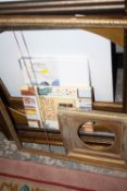 A COLLECTION OF GILT PICTURE FRAMES, MOUNTS, PRINTS ETC
