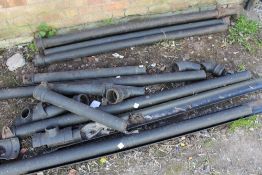 A QUANTITY OF CAST IRON GUTTERING