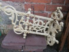 A VINTAGE CAST METAL ORNATE HINGED BRACKET - bracket arm approx L 50 cm