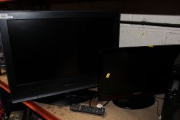 A PANASONIC TV - WITH REMOTE TOGETHER WITH A SAMSUNG EXAMPLE - NO REMOTE - HOUSE CLEARANCE