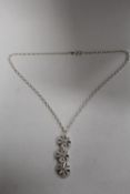 A STERLING SILVER NECKLACE - APPROX WEIGHT 10.3G