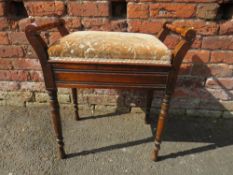 AN EDWARDIAN PIANO STOOL