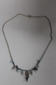 A STERLING SILVER NECKLACE - APPROX WEIGHT 5.5G