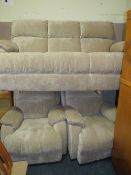 A MODERN UPHOLSTERED 3 PIECE SUITE