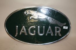 ***A LARGE ALUMINIUM JAGUAR PLAQUE**