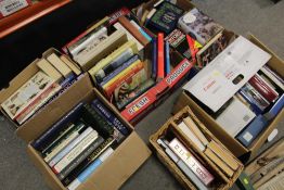 A LARGE QUANTITY OF MOSTLY MODERN HARD BACK BOOKS ETC. (6)