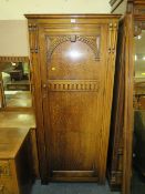 A MATCHING OAK SMALL HALLROBE H-180 W-70-9 CM