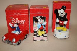 THREE BOXED SCHMID DISNEY CHARACTERS MUSIC BOXES