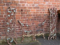 AN ORNAMENTAL VINTAGE CAST METAL BENCH FOR RESTORATION - Side panel approx H 81 cm, D 52 cm, seat