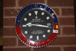 A MODERN ROLEX OYSTER PERPETUAL DATE WALL CLOCK