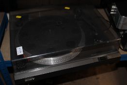 A SONY RECORD PLAYER, SKY BOX AND VIDEO PLAYER