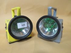TWO VINTAGE RAILWAY HAND TORCHES