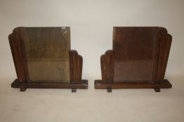 A PAIR OF ART DECO STYLE MAHOGANY PICTURE FRAMES