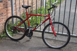 A RED GT BICYCLE