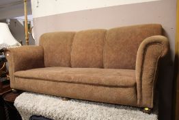 A VINTAGE 'DROP ARM' 3 SEATER SETTEE
