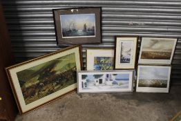 A COLLECTION OF SIGNED LIMITED EDITION PRINTS TO INCLUDE A 'DEFENCE OF RORKE'S DRIFT' PRINT, DAVID