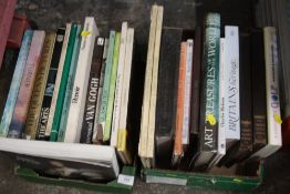 TWO BOXES OF ART AND FURNITURE RELATED BOOKS ETC.