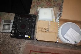 A PIONEER CDJ-1000 MK2 CD MIXER TOGETHER WITH A QUANTITY OF ELECTRICALS TO INCLUDE A KORG KAOSS PAD,