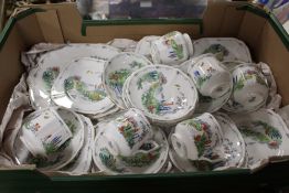 A BOX CONTAINING AN ENGLISH BONE CHINA TEASET