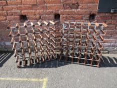 A PAIR OF 36 BOTTLE WINE RACKS