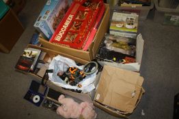A LARGE QUANTITY OF ASSORTED SUNDRIES TO INCLUDE A BOX OF BOARD GAMES, PUNCH BOWL SETS ETC.