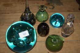 A COLLECTION OF SEVEN STUDIO GLASS PAPERWEIGHTS