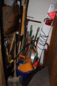 A SELECTION OF GARDEN TOOLS ETC