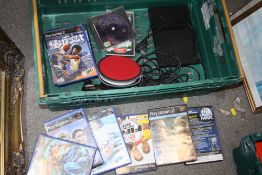 A SONY PLAYSTATION 2 CONSOLE AND GAMES (PLASTIC TRAY NOT INCLUDED)