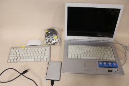 A SONY VAIO LAPTOP TOGETHER WITH AN APPLE KEYBOARD AND MOUSE ETC A/F