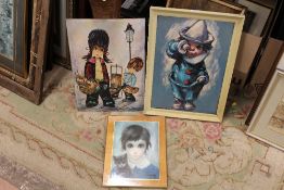 THREE RETRO STYLE FIGURATIVE PRINTS