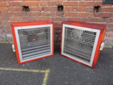 A PAIR OF THERMOSTATICALLY CONTROLLED CIRCULATION / EXHAUST FANS 240v