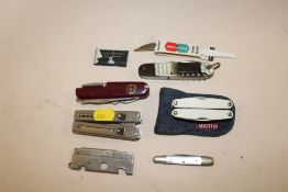 A COLLECTION OF PEN KNIVES AND MULTI TOOLS