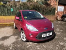 A 1.2L PETROL 2016 FORD KA 'CN16 NMF', MOT EXPIRED 16/03/21, NO LOG BOOK, ONE KEY, APPROX MILEAGE