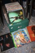 A TRAY OF LP RECORDS TO INCLUDE THE ROLLING STONES, THE INK SPOTS ETC.