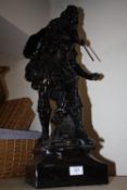 A MODERN CAST METAL GLADIATOR FIGURE, APPROX HEIGHT 64 CM