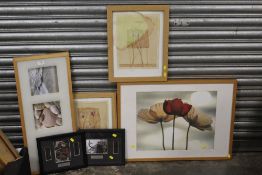 TWO FRAMED AND GLAZED LIMITED EDITION SPIDERMAN 2 FILM CELLS TOGETHER WITH A COLLECTION OF MODERN