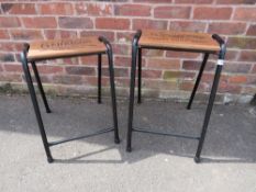 TWO MODERN SCOTCH WHISKY & SELBY BROTHERS STOOLS