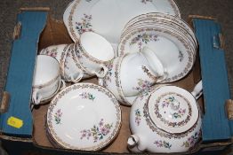 A TRAY OF ROYAL GRAFTON FLORAL CHINA TO INCLUDE TEA POT